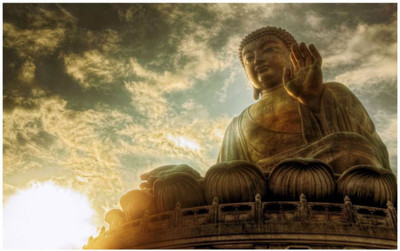 

Aabhaas Buddha Wall Poster Fine Art Print(12 inch X 18 inch, Rolled)