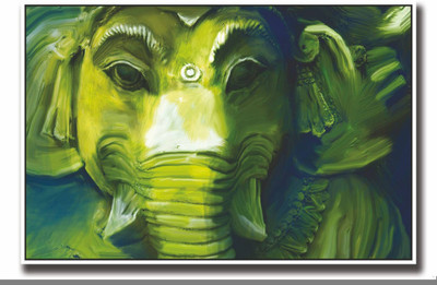 

Aabhaas Ganesha Wall Poster Fine Art Print(12 inch X 18 inch, Rolled)