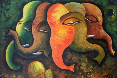 

Aabhaas Ganesha Wall Poster Fine Art Print(12 inch X 18 inch, Rolled)