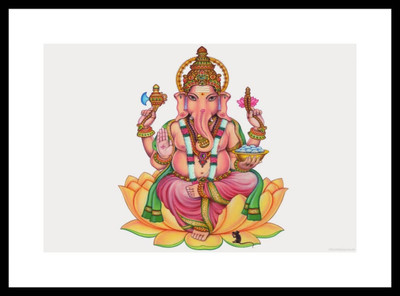 

Aabhaas Ganesha Wall Poster Fine Art Print(12 inch X 18 inch, Rolled)