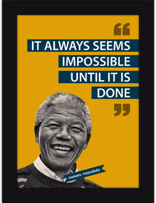 

Aabhaas Nelson Mandela Wall Poster Fine Art Print(12 inch X 18 inch, Rolled)