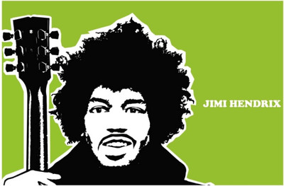 

Akhuratha Jimi Hendrix Fine Quality Wall Poster Paper Print(12 inch X 18 inch, Rolled)