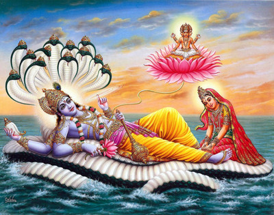 

Aabhaas Vishnu Wall Poster Fine Art Print(12 inch X 18 inch, Rolled)