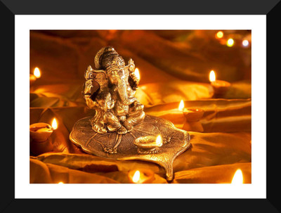 

Aabhaas Ganesha Wall Poster Fine Art Print(12 inch X 18 inch, Rolled)