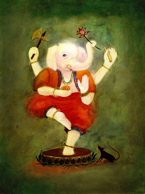 

Aabhaas Ganesha Wall Poster Fine Art Print(12 inch X 18 inch, Rolled)