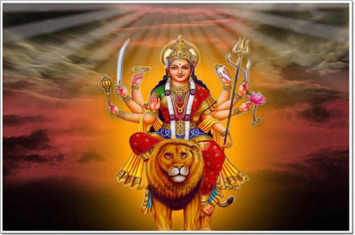 

Aabhaas Mata Lakshmi Wall Poster Fine Art Print(12 inch X 18 inch, Rolled)