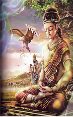 

Aabhaas Buddha Wall Poster Fine Art Print(12 inch X 18 inch, Rolled)