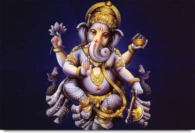 

Aabhaas Ganesha Wall Poster Fine Art Print(12 inch X 18 inch, Rolled)