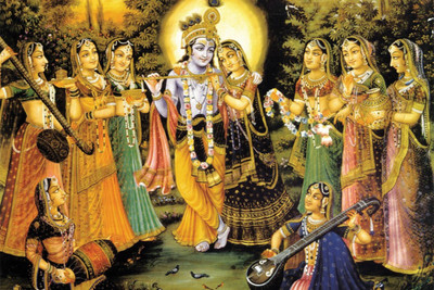

Aabhaas Radha Krishna Wall Poster Fine Art Print(12 inch X 18 inch, Rolled)