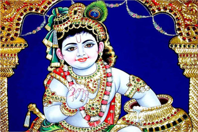 

Aabhaas Krishna Wall Poster Fine Art Print(12 inch X 18 inch, Rolled)