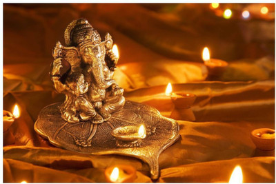 

Aabhaas Ganesha Wall Poster Fine Art Print(12 inch X 18 inch, Rolled)