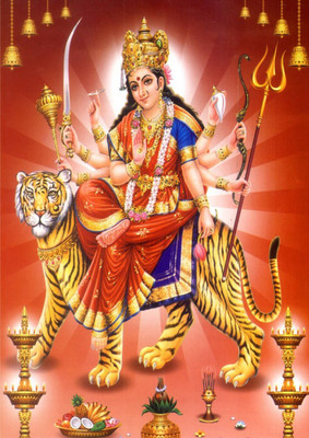 

Aabhaas Jai Mata Di Wall Poster Fine Art Print(12 inch X 18 inch, Rolled)