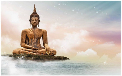 

Aabhaas Buddha Wall Poster Fine Art Print(12 inch X 18 inch, Rolled)