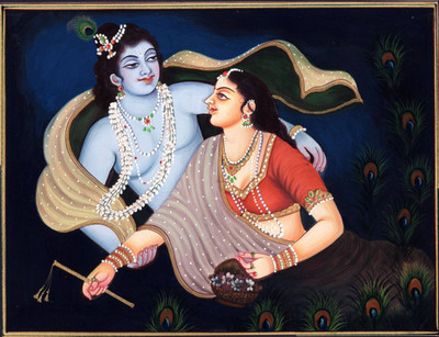 

Aabhaas Radha Krishna Wall Poster Fine Art Print(12 inch X 18 inch, Rolled)