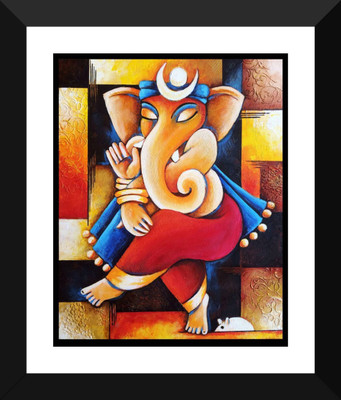 Aabhaas Ganesha Wall Poster Fine Art Print(12 inch X 18 inch, Rolled)