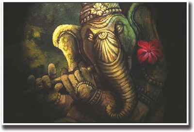 

Aabhaas Ganesha Wall Poster Fine Art Print(12 inch X 18 inch, Rolled)