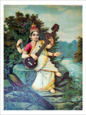 

Aabhaas Mata Lakshmi Wall Poster Fine Art Print(12 inch X 18 inch, Rolled)