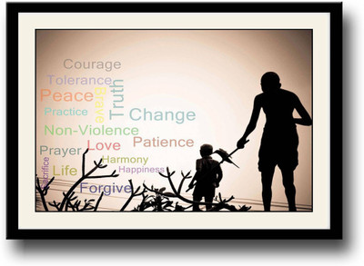

Aabhaas Mahatma Gandhi Wall Poster Fine Art Print(12 inch X 18 inch, Rolled)