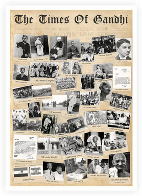 

Aabhaas Mahatma Gandhi Wall Poster Fine Art Print(12 inch X 18 inch, Rolled)