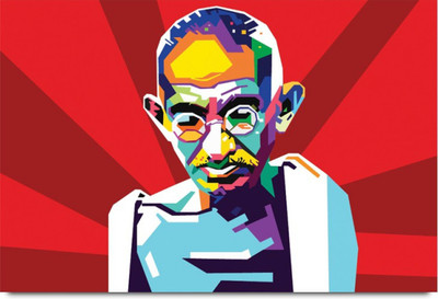 

Aabhaas Mahatma Gandhi Wall Poster Fine Art Print(12 inch X 18 inch, Rolled)