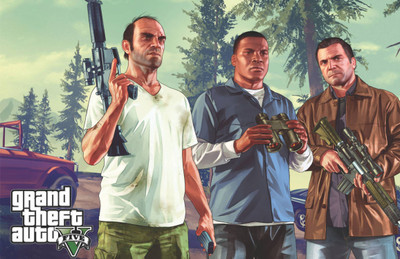 

Aabhaas GTA - GrATHAND Theft Auto Wall Poster Fine Art Print(12 inch X 18 inch, Rolled)