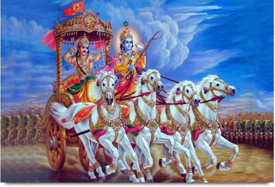 

Aabhaas Radha Krishna Wall Poster Fine Art Print(12 inch X 18 inch, Rolled)