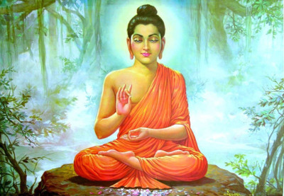

Aabhaas Buddha Wall Poster Fine Art Print(12 inch X 18 inch, Rolled)