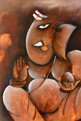 

Aabhaas Ganesha Wall Poster Fine Art Print(12 inch X 18 inch, Rolled)