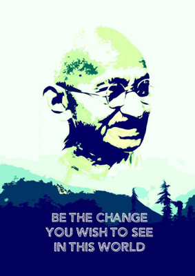 

Aabhaas Mahatma Gandhi Wall Poster Fine Art Print(12 inch X 18 inch, Rolled)