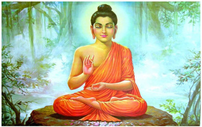 

Aabhaas Buddha Wall Poster Fine Art Print(12 inch X 18 inch, Rolled)