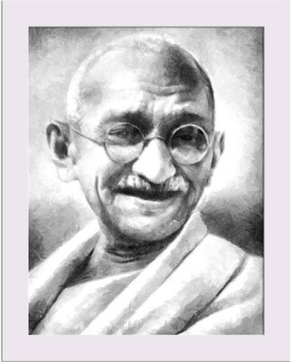 

Aabhaas Mahatma Gandhi Wall Poster Fine Art Print(12 inch X 18 inch, Rolled)