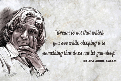 

Aabhaas Abdul Kalam Wall Poster Fine Art Print(12 inch X 18 inch, Rolled)