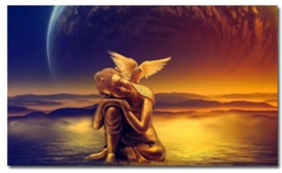 

Aabhaas Buddha Wall Poster Fine Art Print(12 inch X 18 inch, Rolled)