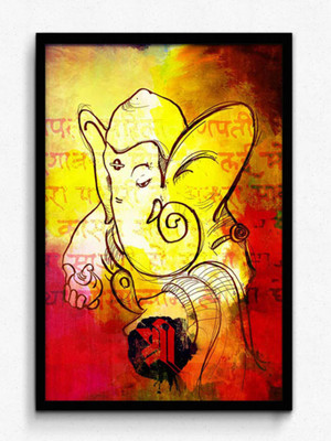 

Aabhaas Ganesha Wall Poster Fine Art Print(12 inch X 18 inch, Rolled)