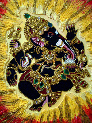 

Aabhaas Ganesha Wall Poster Fine Art Print(12 inch X 18 inch, Rolled)