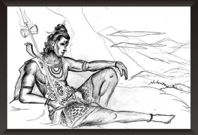 Aabhaas Shiva Wall Poster Fine Art Print(12 inch X 18 inch, Rolled)