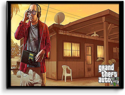 

Aabhaas GTA - GrATHAND Theft Auto Wall Poster Fine Art Print(12 inch X 18 inch, Rolled)
