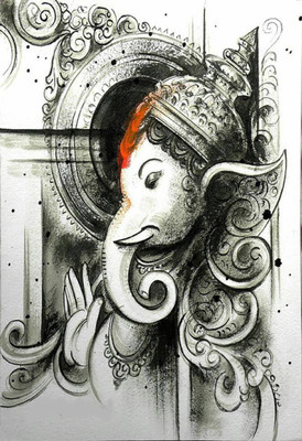 

Aabhaas Ganesha Wall Poster Fine Art Print(12 inch X 18 inch, Rolled)