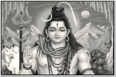 

Aabhaas Shiva Wall Poster Fine Art Print(12 inch X 18 inch, Rolled)