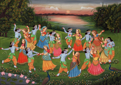 

Aabhaas Radha Krishna Wall Poster Fine Art Print(12 inch X 18 inch, Rolled)