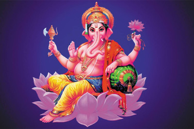 

Aabhaas Ganesha Wall Poster Fine Art Print(12 inch X 18 inch, Rolled)