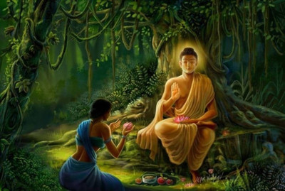 

Aabhaas Buddha Wall Poster Fine Art Print(12 inch X 18 inch, Rolled)