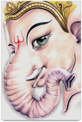 

Aabhaas Ganesha Wall Poster Fine Art Print(12 inch X 18 inch, Rolled)
