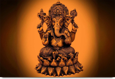 

Aabhaas Ganesha Wall Poster Fine Art Print(12 inch X 18 inch, Rolled)