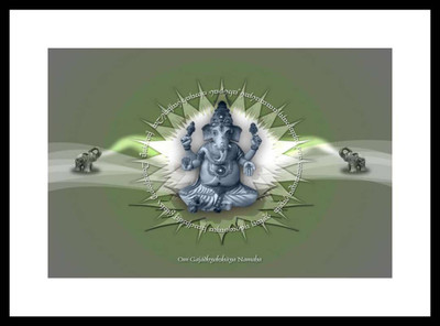 

Aabhaas Ganesha Wall Poster Fine Art Print(12 inch X 18 inch, Rolled)