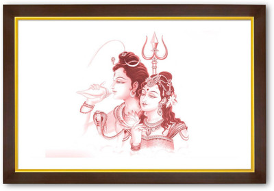

Aabhaas Shiva Parvathi Wall Poster Fine Art Print(12 inch X 18 inch, Rolled)