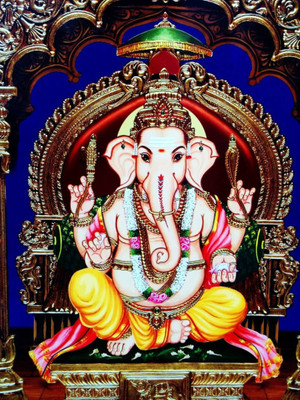 

Aabhaas Ganesha Wall Poster Fine Art Print(12 inch X 18 inch, Rolled)