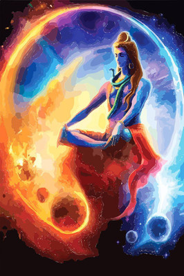 

Aabhaas Shiva Wall Poster Fine Art Print(12 inch X 18 inch, Rolled)