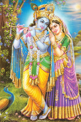

Aabhaas Radha Krishna Wall Poster Fine Art Print(12 inch X 18 inch, Rolled)