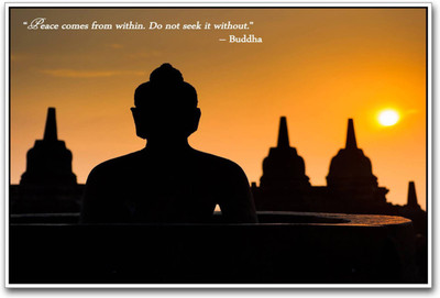 

Aabhaas Buddha Wall Poster Fine Art Print(12 inch X 18 inch, Rolled)